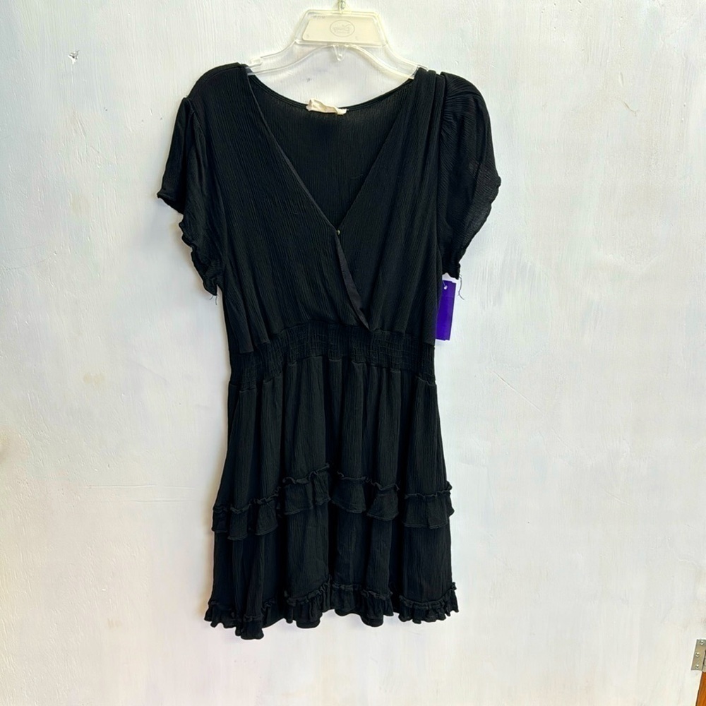 Altar'd State Black Ruffle Dress